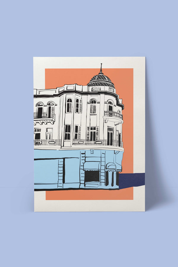 הדפס לתלייה על הקיר- Hotel Nordau Color | citykat stories
