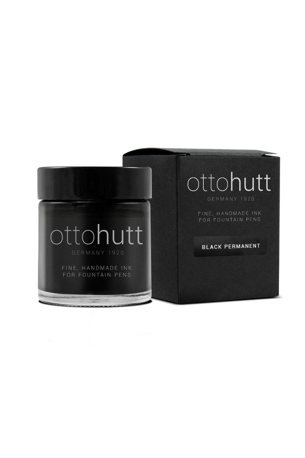 Otto Hutt - בקבוק דיו שחור לעט נובע - PERMANENT