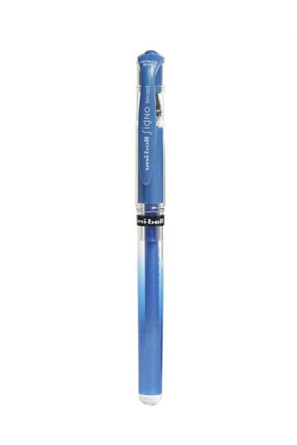 עט ג'ל של חברת UNIBALL היפנית - צבע כחול מטאלי